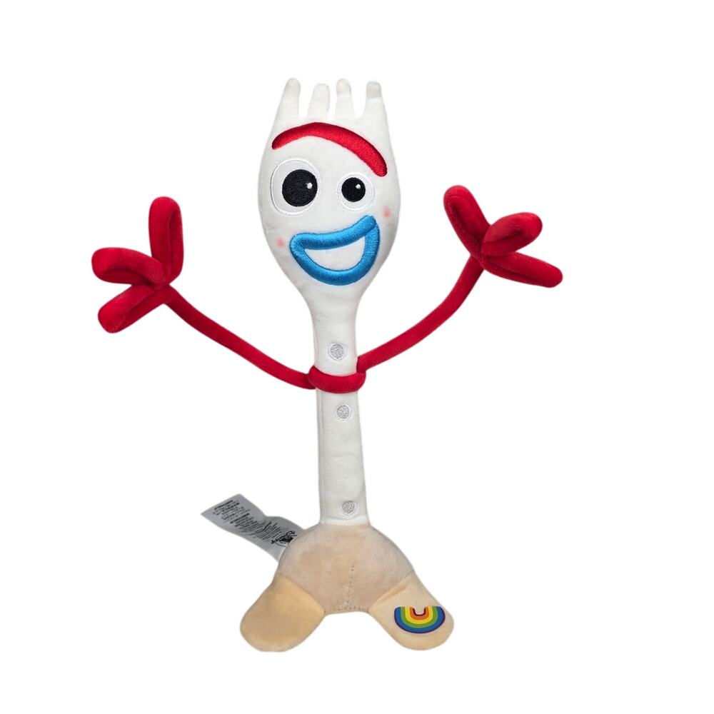 DISNEY PIXAR FORKY PLUSH – 11" – TOY STORY 4 – “BONNIE” ON BASE – AUTHENTIC